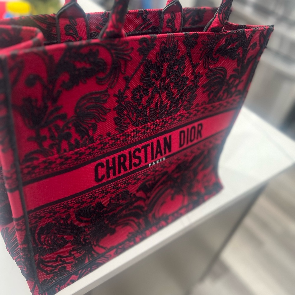 Dior Red and Black Book Tote - Picture 6 of 6